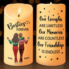 Simply Having A Wonderful Christmastime With Besties - Bestie Personalized Custom LED Candle - Christmas Gift For Best Friends, BFF, Sisters