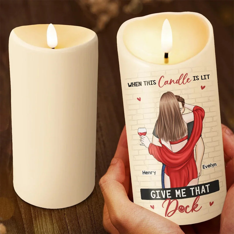 Our Love Is Like A Candle Flame - Couple Personalized Custom LED Candle - Christmas Gift For Husband Wife, Anniversary