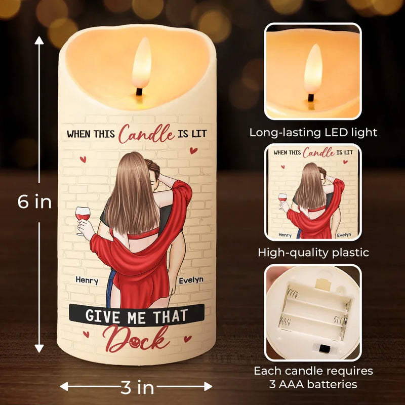 Our Love Is Like A Candle Flame - Couple Personalized Custom LED Candle - Christmas Gift For Husband Wife, Anniversary