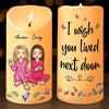 True Friendship Transcends Distance And Time - Bestie Personalized Custom LED Candle - Christmas Gift For Best Friends, BFF, Sisters