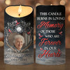 Custom Photo In Loving Memory, Forever Missed - Memorial Personalized Custom LED Candle - Sympathy Gift, Christmas Gift For Family Members