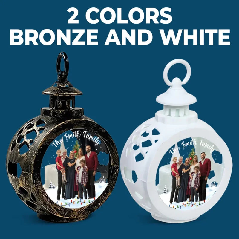 Custom Photo Make It A December To Remember - Family Personalized Custom Candlelight Lantern Ornament - Christmas Gift For Family Members