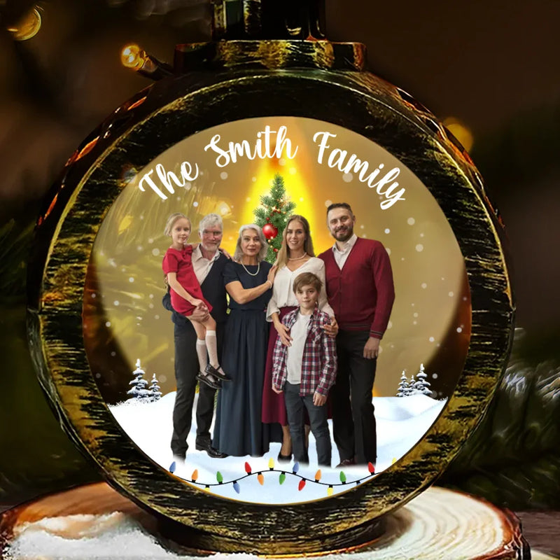 Custom Photo Make It A December To Remember - Family Personalized Custom Candlelight Lantern Ornament - Christmas Gift For Family Members