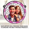 Custom Photo Love Is Our Greatest Adventure - Couple Personalized Window Hanging Suncatcher Ornament - Christmas Gift For Husband Wife, Anniversary