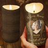 Custom Photo In Memory Of A Life So Beautifully Lived - Memorial Personalized Custom LED Candle - Sympathy Gift, Christmas Gift For Family Members