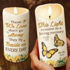 Though You Flew Away, Your Spirit Remains - Memorial Personalized Custom LED Candle - Sympathy Gift, Christmas Gift For Family Members