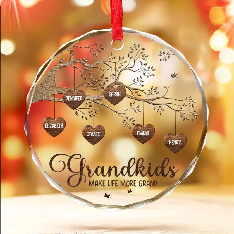 Every House Needs A Nana In It - Family Personalized Custom Circle Glass Ornament - Christmas Gift For Grandma
