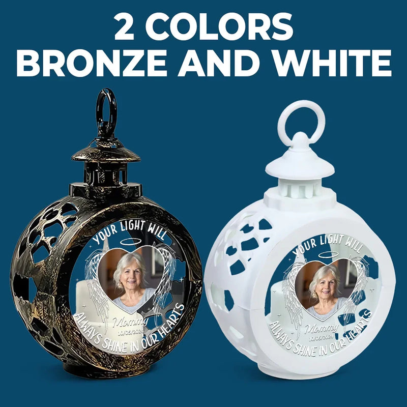 Custom Photo Your Light Will Continue To Guide Us Through The Darkness - Memorial Personalized Custom Candlelight Lantern Ornament - Sympathy Gift, Christmas Gift For Family Members