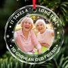 Custom Photo Our Friendship Is A Beautiful Journey - Bestie Personalized Custom Circle Glass Ornament - Christmas Gift For Best Friends, BFF, Sisters