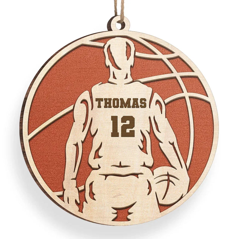 Play With Heart - Personalized Custom Ornament - Wood Custom Shaped - Christmas Gift For Sport Lovers, Sport Players