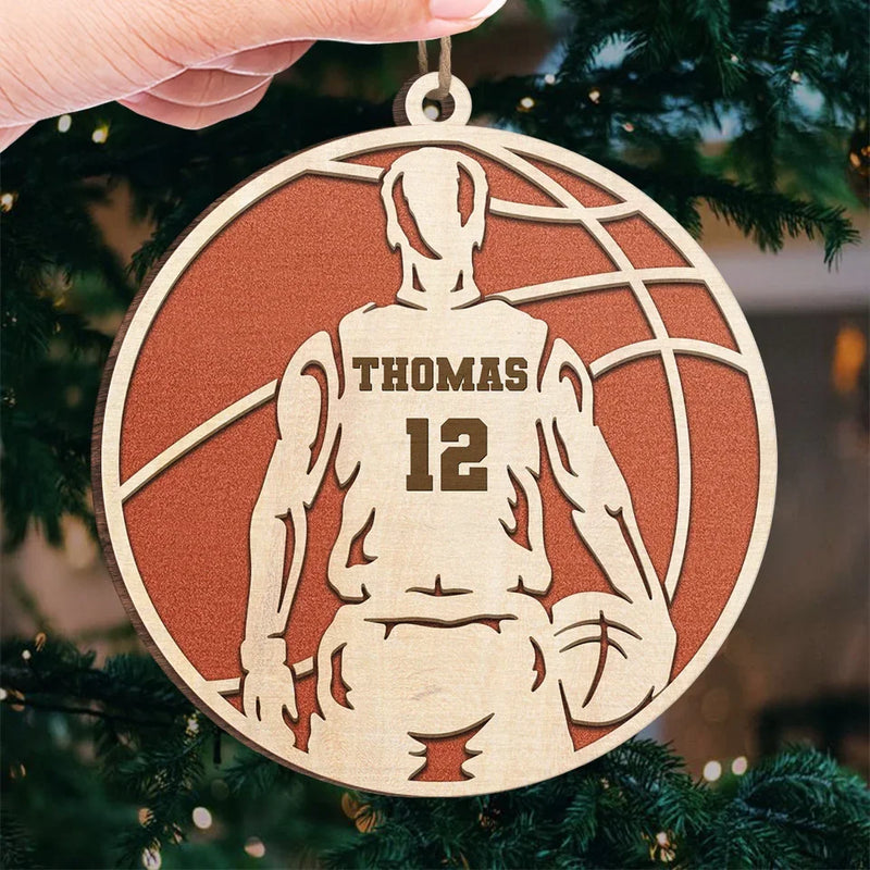 Play With Heart - Personalized Custom Ornament - Wood Custom Shaped - Christmas Gift For Sport Lovers, Sport Players