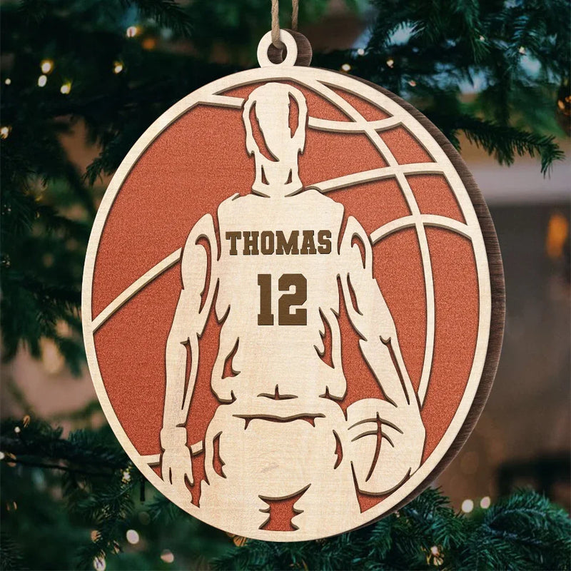 Play With Heart - Personalized Custom Ornament - Wood Custom Shaped - Christmas Gift For Sport Lovers, Sport Players