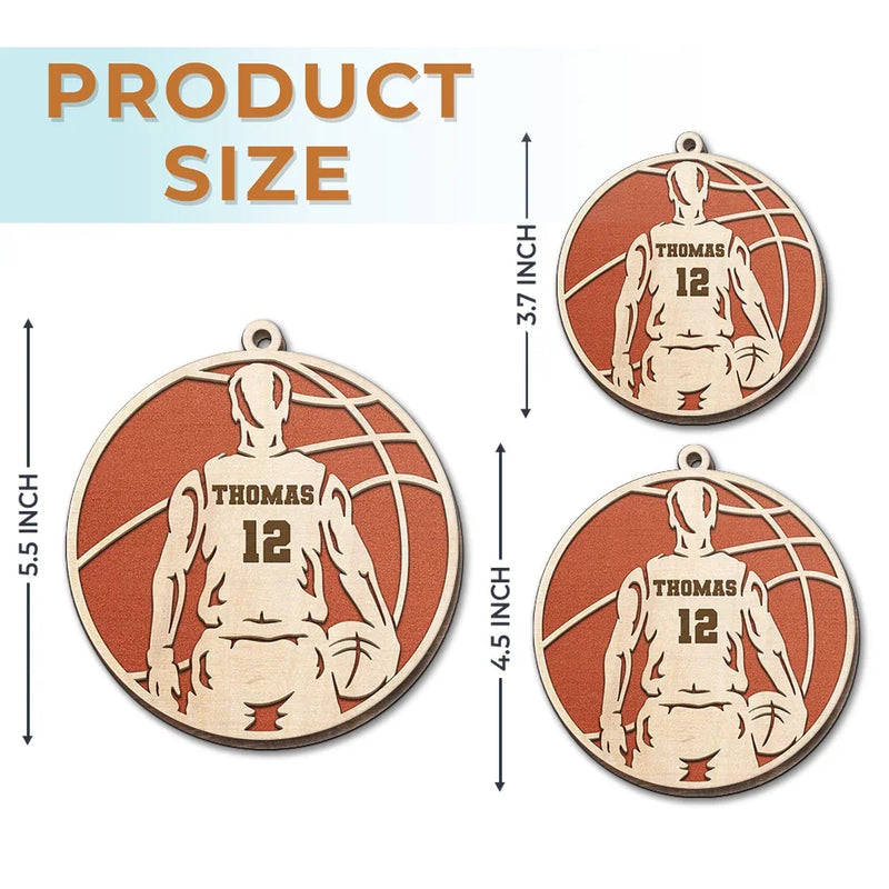 Play With Heart - Personalized Custom Ornament - Wood Custom Shaped - Christmas Gift For Sport Lovers, Sport Players