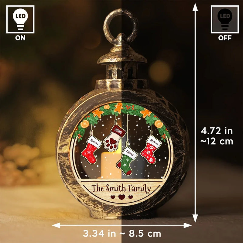 Believe In The Magic Of Christmas - Family Personalized Custom Candlelight Lantern Ornament - Christmas Gift For Family Members