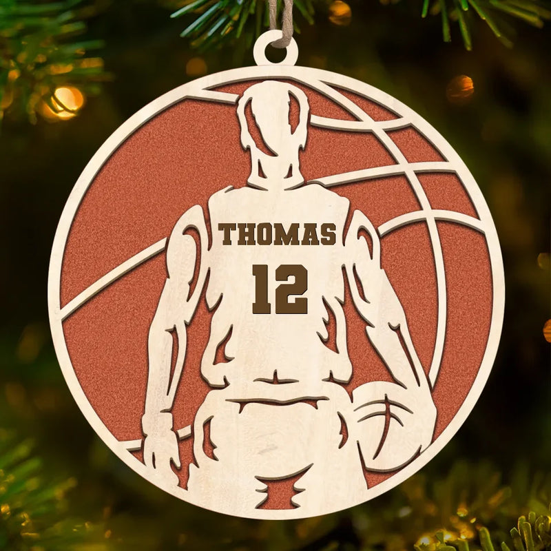Play With Heart - Personalized Custom Ornament - Wood Custom Shaped - Christmas Gift For Sport Lovers, Sport Players
