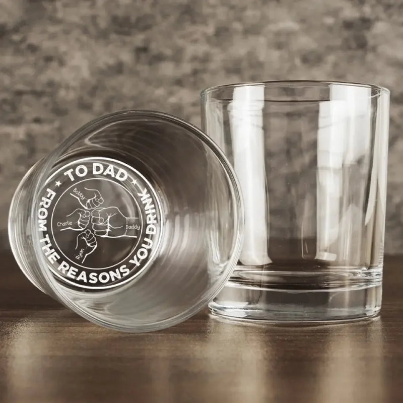 What Dad Really Wants Is A Nap - Family Personalized Custom Whiskey Glass - Father's Day, Gift For Dad, Grandpa