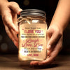 Life Is Beautiful With My Daughter - Family Personalized Custom Mason Jar Light - Gift For Mom, Daughter