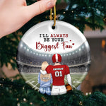 I'll Always Be Your Biggest Fan - Personalized Custom Ornament - Ceramic Round Shaped - Christmas Gift For Couple, Sports Fans
