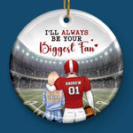 I'll Always Be Your Biggest Fan - Personalized Custom Ornament - Ceramic Round Shaped - Christmas Gift For Couple, Sports Fans
