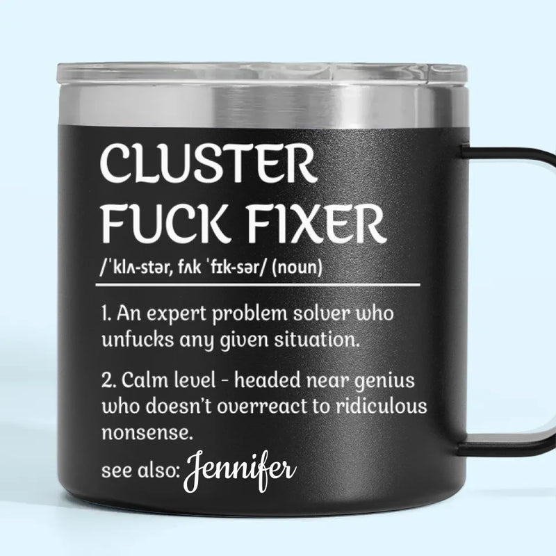 You Make Every Task Look So Effortless And Easy - Coworker Personalized Custom 14oz Stainless Steel Tumbler With Handle - Gift For Coworkers, Work Friends, Colleagues
