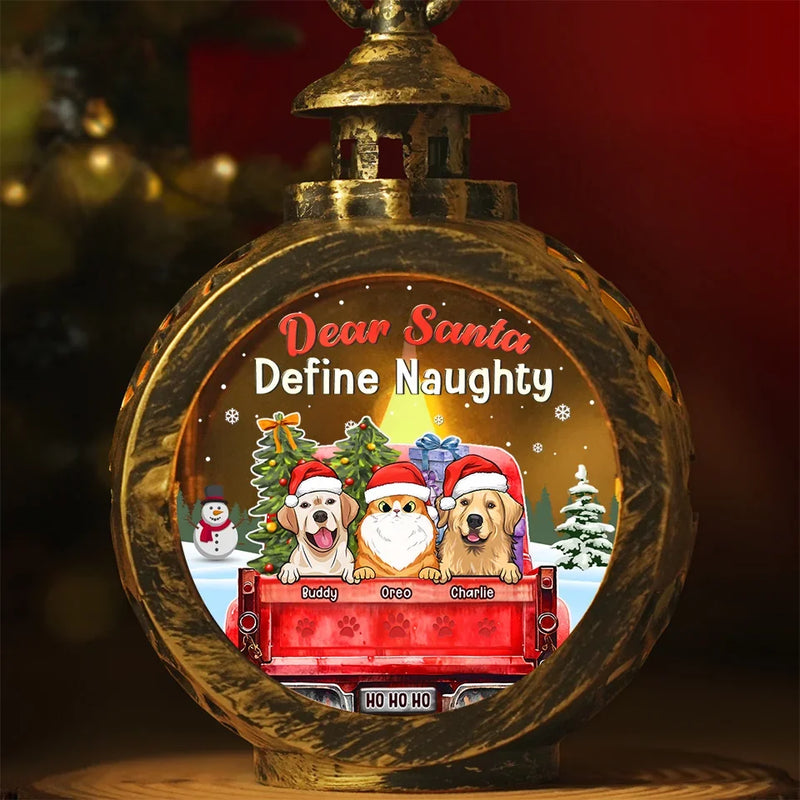 Naughty Pets Make The Best Holiday Stories - Dog & Cat Personalized Custom Candlelight Lantern Ornament - Christmas Gift For Pet Owners, Pet Lovers