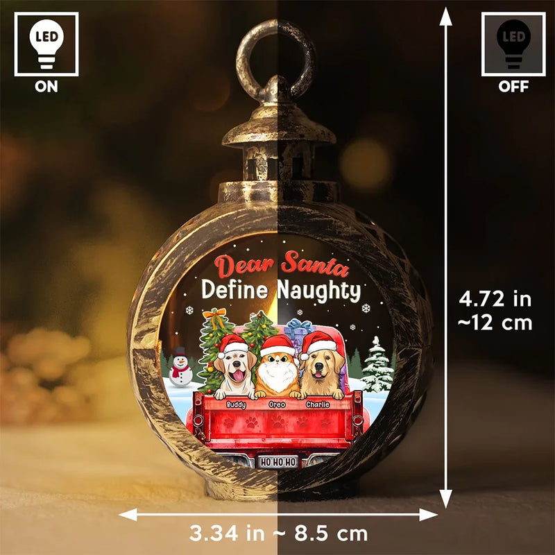 Naughty Pets Make The Best Holiday Stories - Dog & Cat Personalized Custom Candlelight Lantern Ornament - Christmas Gift For Pet Owners, Pet Lovers