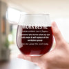 Work Bestie Knows What My Eye Rolls Mean - Coworker Personalized Custom Wine Glass - Gift For Coworkers, Work Friends, Colleagues