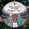 There Is No Changing My Love For You, My Child - Family Personalized Custom Ornament - Ceramic Round Shaped - Christmas Gift For Family Members, Sport Lovers, Sport Players