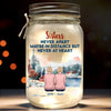 Family Is A Little World Created By Love - Family Personalized Custom Mason Jar Light - Gift For Siblings, Brothers, Sisters