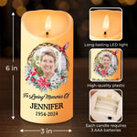 Custom Photo I'll Always Be Here In My Heart, Forever And Always - Memorial Personalized Custom LED Candle - Sympathy Gift, Christmas Gift For Family