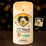 Custom Photo I Wish The Rainbow Bridge Had Visiting Hours - Memorial Personalized Custom LED Candle - Sympathy Gift, Christmas Gift For Dog Lovers, Pet Owners