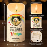Custom Photo I Wish The Rainbow Bridge Had Visiting Hours - Memorial Personalized Custom LED Candle - Sympathy Gift, Christmas Gift For Dog Lovers, Pet Owners