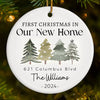Our New Home - Family Personalized Custom Ornament - Ceramic Round Shaped - Christmas Gift For Family Members, First Christmas