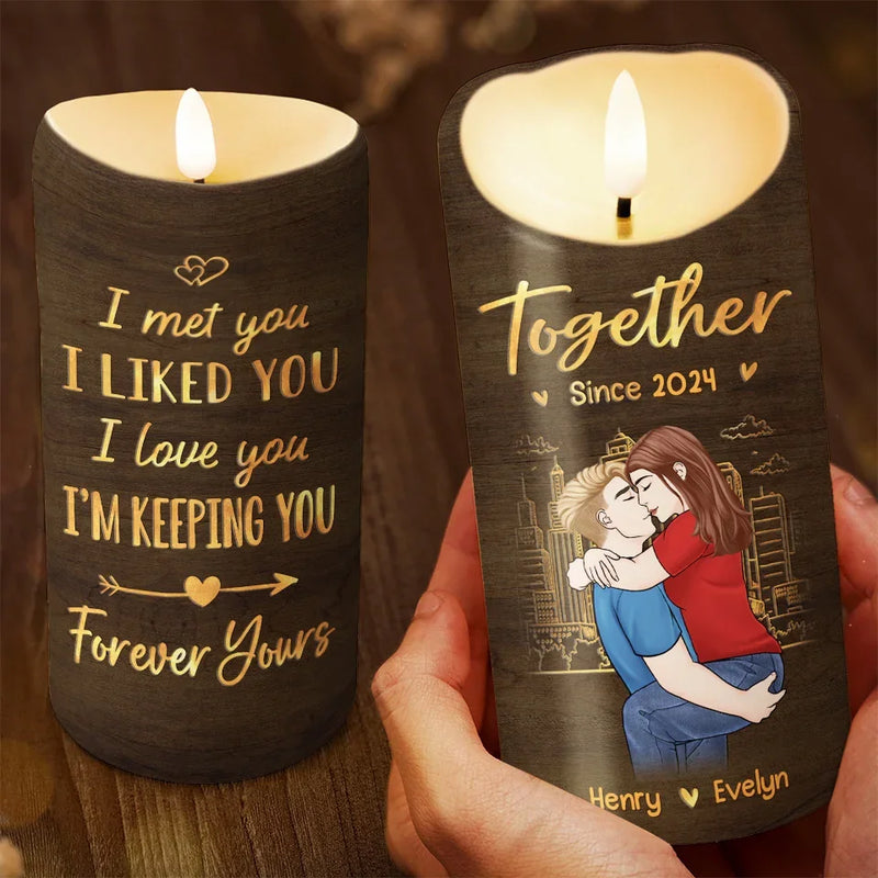 I Love You The Most - Couple Personalized Custom LED Candle - Christmas Gift For Husband Wife, Anniversary