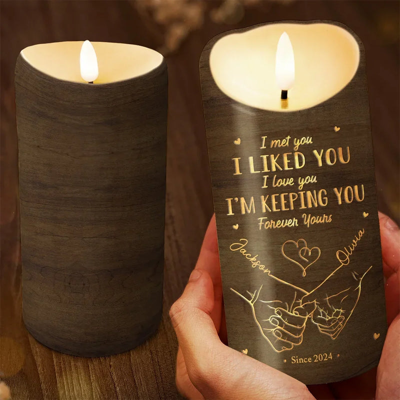 With You, I’m Never Lost - Couple Personalized Custom LED Candle - Christmas Gift For Husband Wife, Anniversary
