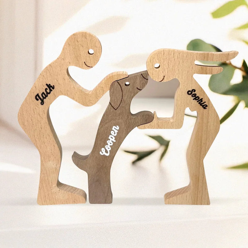 Custom Name Three-Figure Display Decor - Personalized Custom Sculpture