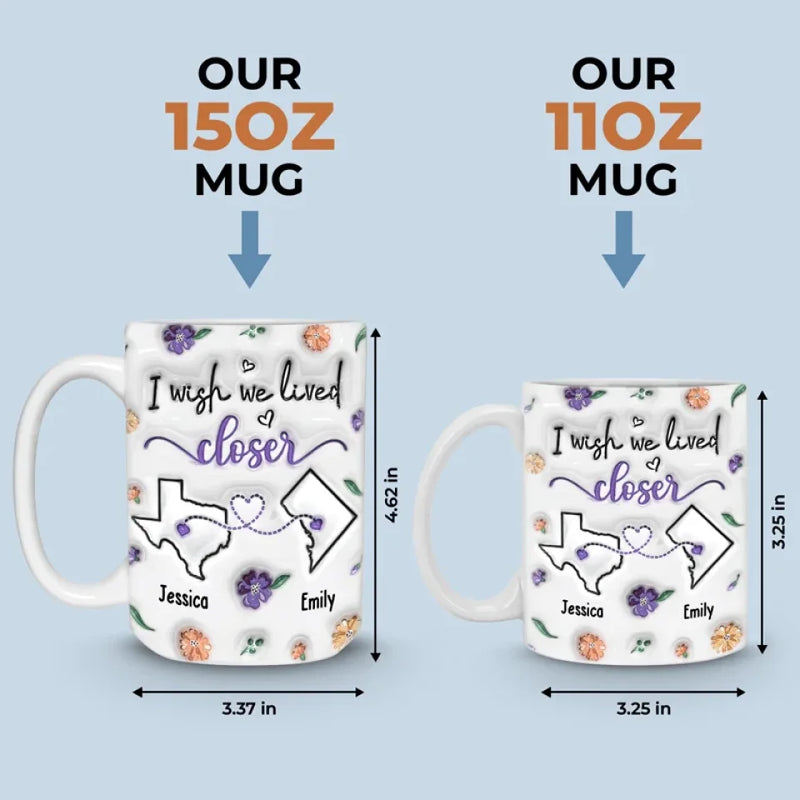 I Found A Sister By Heart - Bestie Personalized Custom 3D Inflated Effect Printed Mug - New Arrival, Gift For Best Friends, BFF, Sisters AMZ