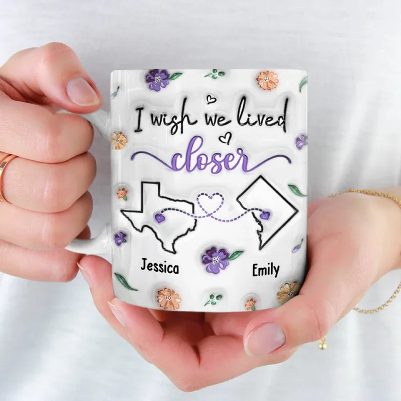 I Found A Sister By Heart - Bestie Personalized Custom 3D Inflated Effect Printed Mug - New Arrival, Gift For Best Friends, BFF, Sisters AMZ