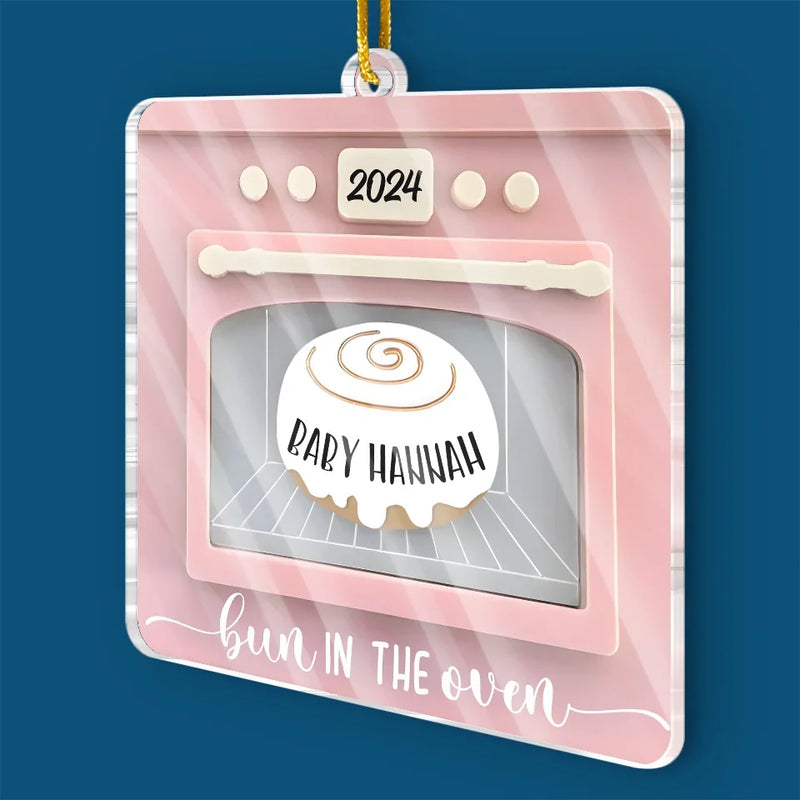 Awaiting Our Little Bundle Of Joy This Christmas - Family Personalized Custom Ornament - Acrylic Custom Shaped - Christmas Gift For Baby Kids, Newborn Baby
