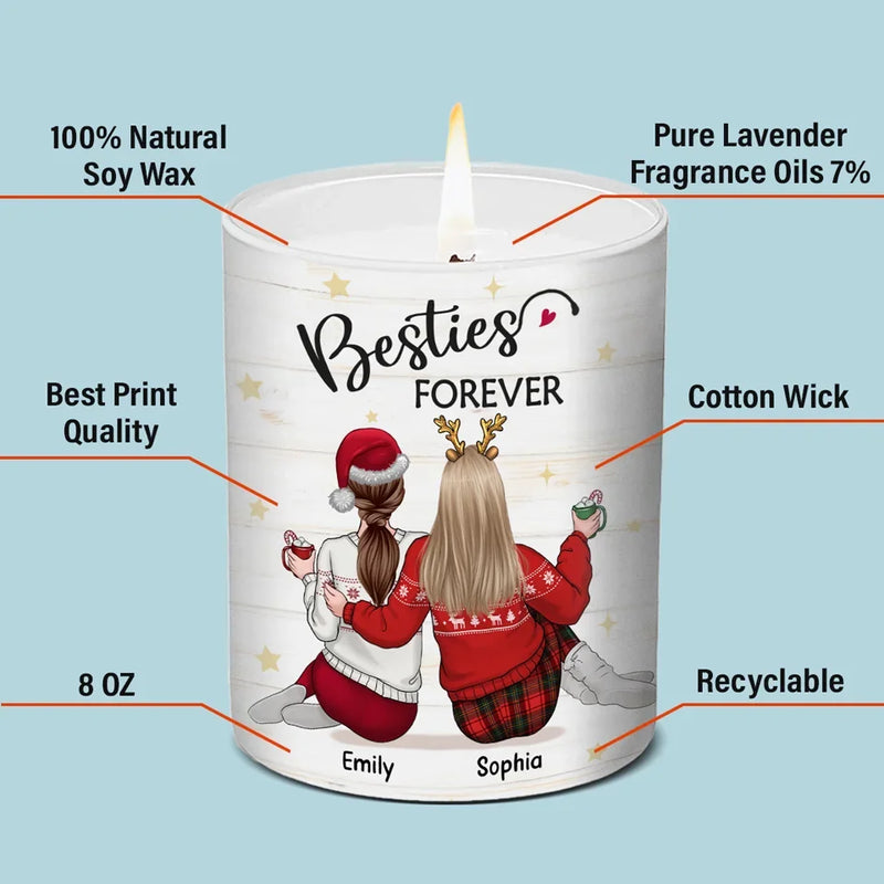 Life’s Better With You In It - Bestie Personalized Custom Smokeless Scented Candle - Christmas Gift For Best Friends, BFF, Sisters