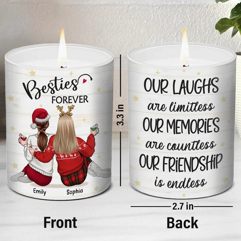 Life’s Better With You In It - Bestie Personalized Custom Smokeless Scented Candle - Christmas Gift For Best Friends, BFF, Sisters