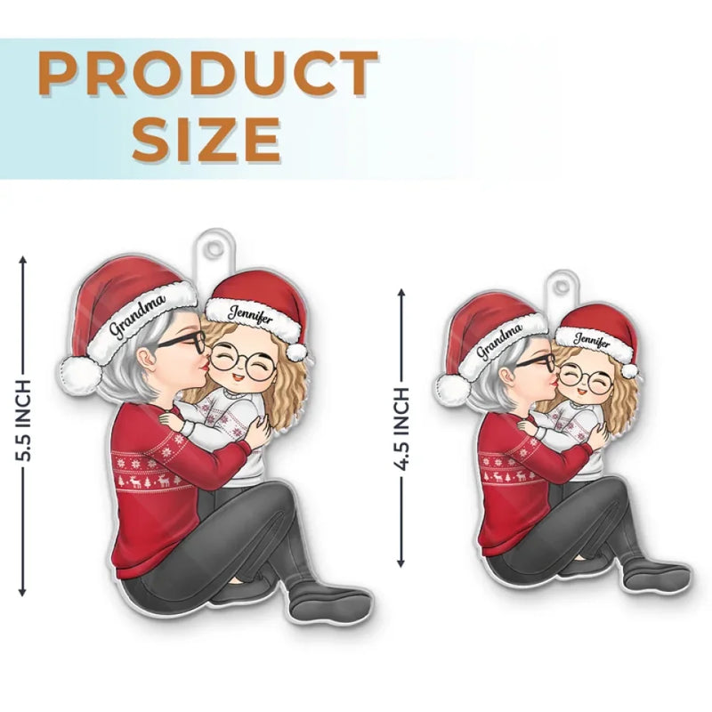 My Family Is Like Having Christmas Every Day - Family Personalized Custom Ornament - Acrylic Custom Shaped - Christmas Gift For Grandma