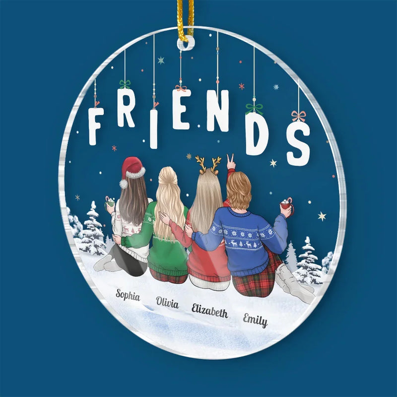 A Faithful Friend Loves To The End - Bestie Personalized Custom Ornament - Acrylic Custom Shaped - Christmas Gift For Best Friends, BFF, Sisters
