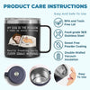 My Pets Are The Reason I Wake Up Every Morning - Dog & Cat Personalized Custom 14oz Stainless Steel Tumbler With Handle - Christmas Gift For Pet Owners, Pet Lovers