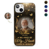 Custom Photo A Big Piece Of My Heart - Memorial Personalized Custom Clear Phone Case - Sympathy Gift For Family Members