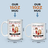 Our Love Is Sweeter Than Candy Canes - Couple Personalized Custom Mug - Christmas Gift For Husband Wife, Anniversary