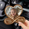 Custom Photo Drive Safe, I Love You - Family Personalized Custom Car Visor Clip - Christmas Gift For Family Members