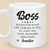 A Great Boss Creates Great Teams - Coworker Personalized Custom Mug - Christmas Gift For Coworkers, Work Friends, Colleagues