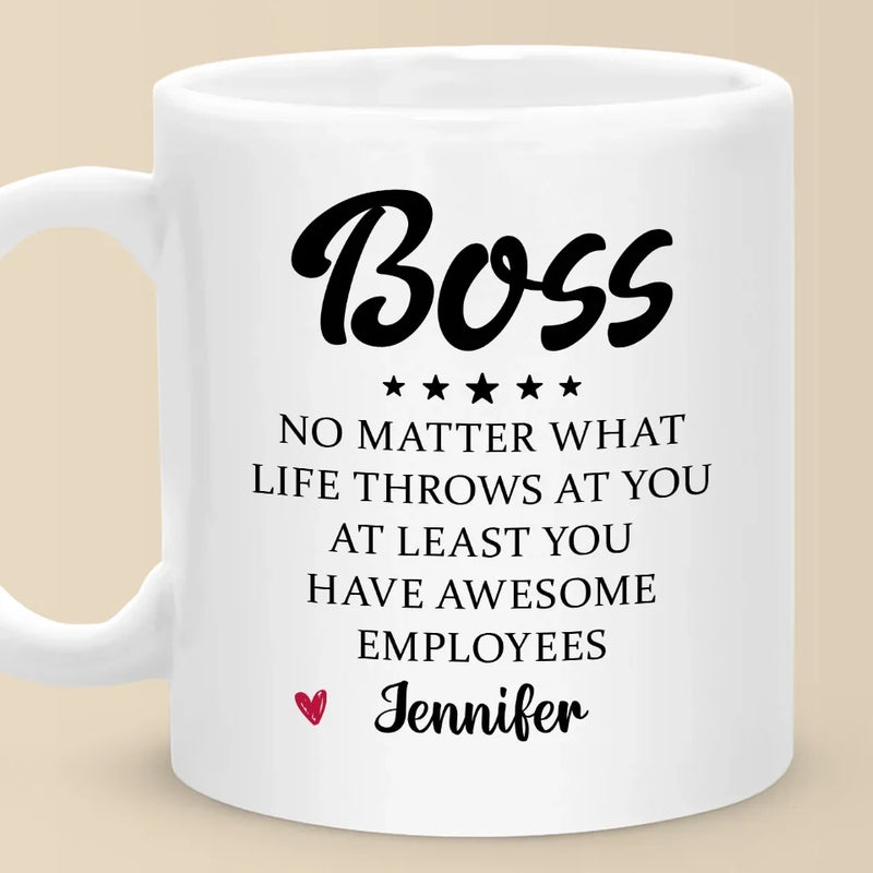 A Great Boss Creates Great Teams - Coworker Personalized Custom Mug - Christmas Gift For Coworkers, Work Friends, Colleagues