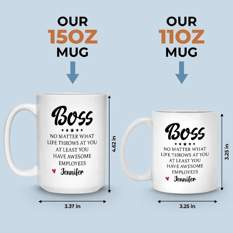A Great Boss Creates Great Teams - Coworker Personalized Custom Mug - Christmas Gift For Coworkers, Work Friends, Colleagues